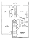 2 bed 2 bath 1,052 sq. ft.